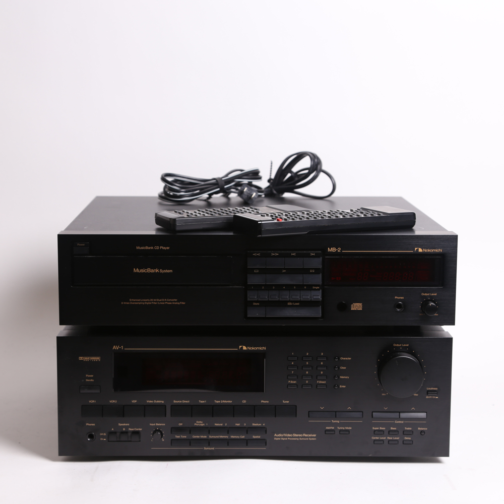 Nakamichi AV-1 Audio/Video Stereo Receiver and MB-2 CD Player