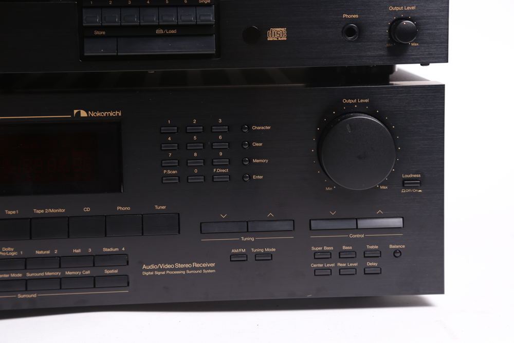 Nakamichi AV-1 Audio/Video Stereo Receiver and MB-2 CD Player