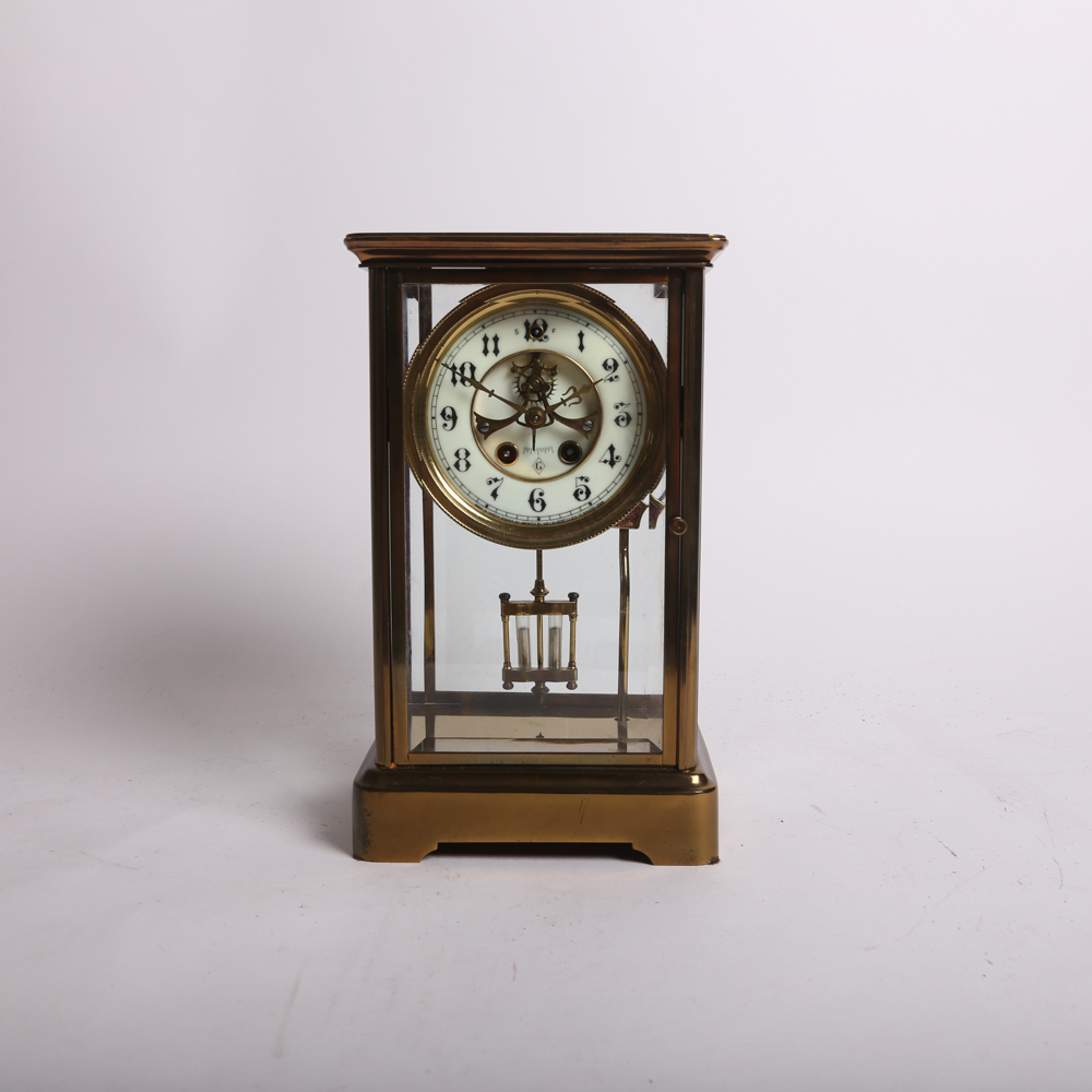 1919 Julius E. Thoendel Glass Case Clock