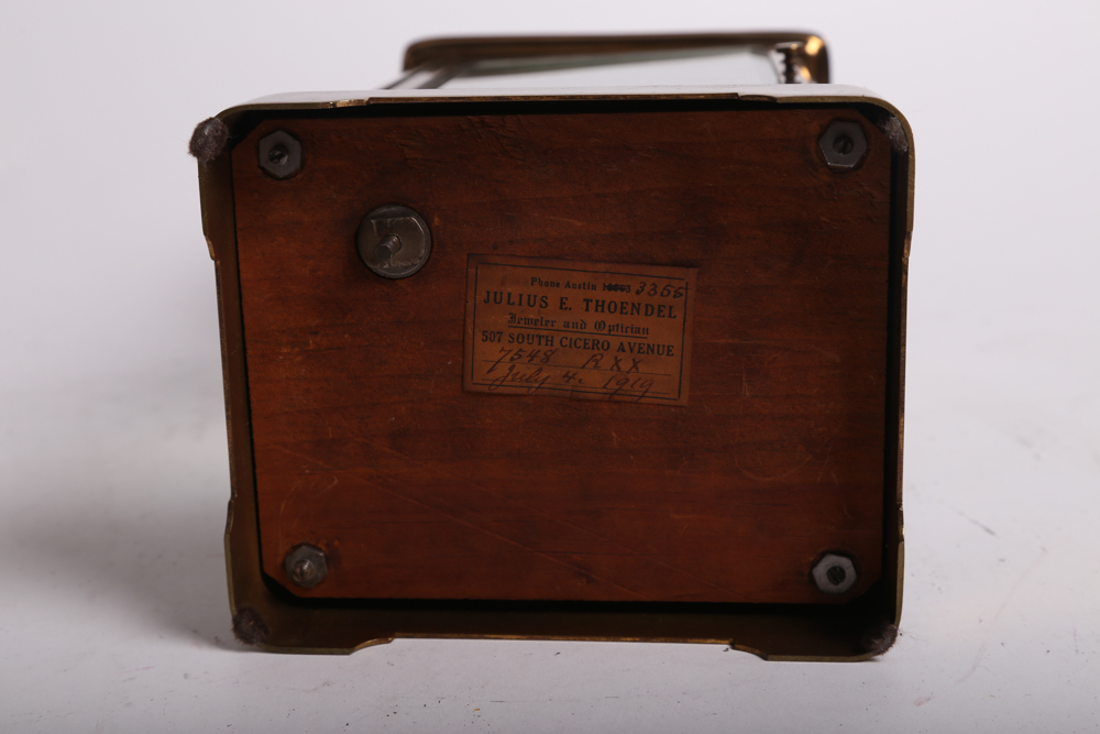 1919 Julius E. Thoendel Glass Case Clock