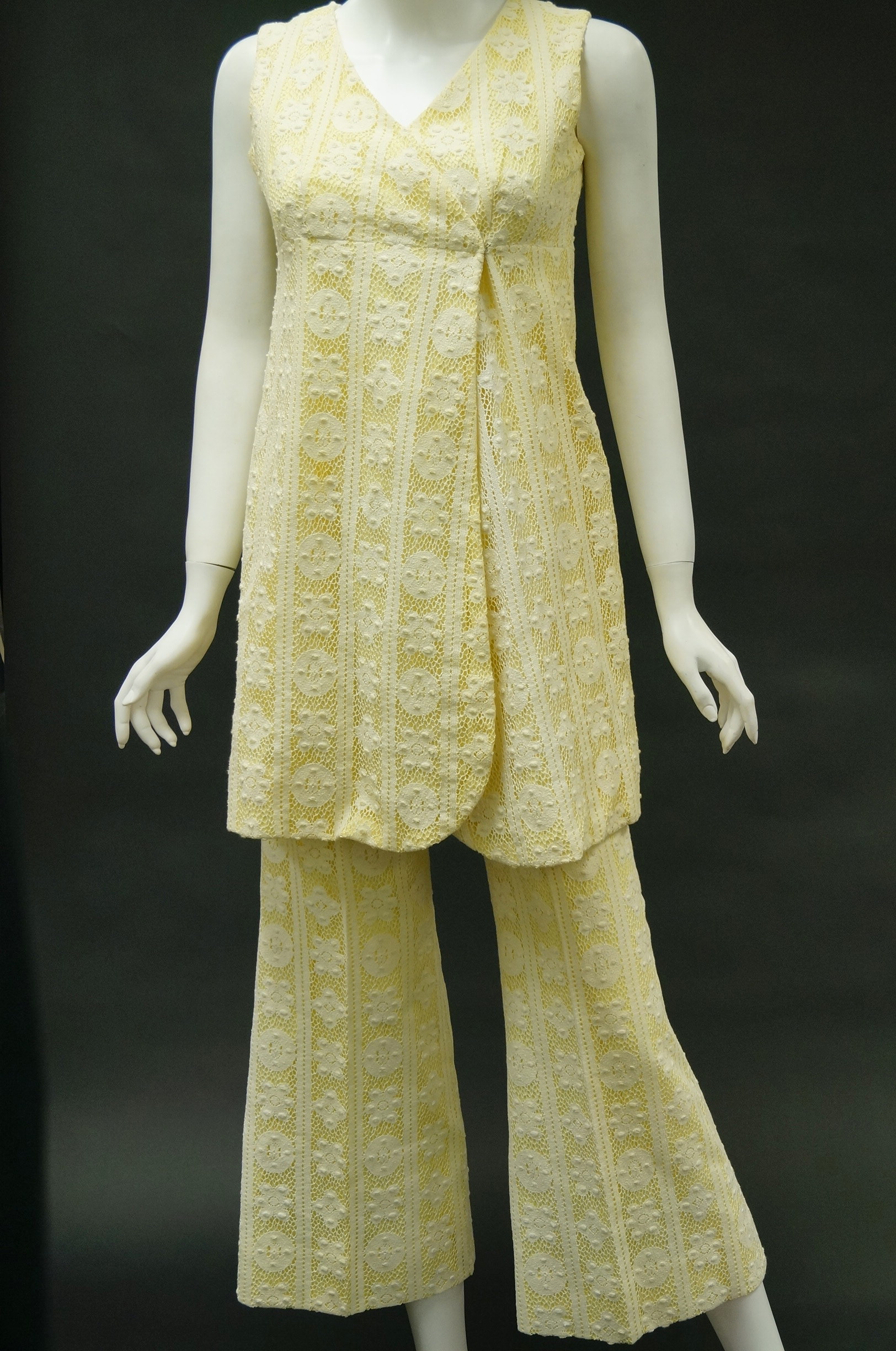 Circa 1970s Floral Lace Dresses, Shirts and Pants