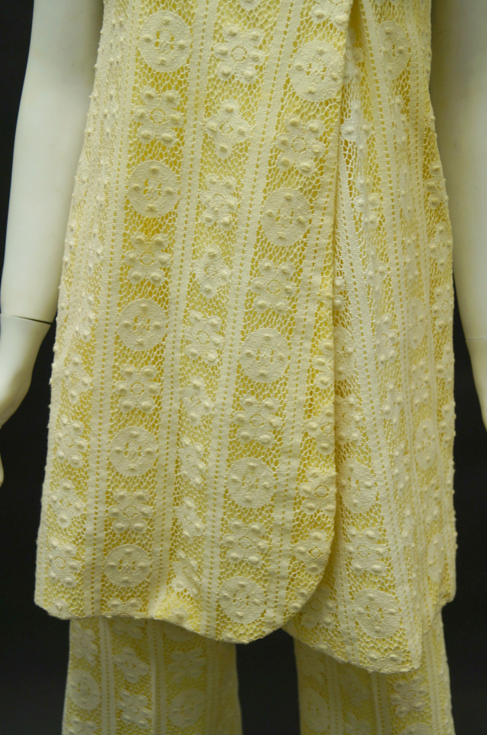 Circa 1970s Floral Lace Dresses, Shirts and Pants