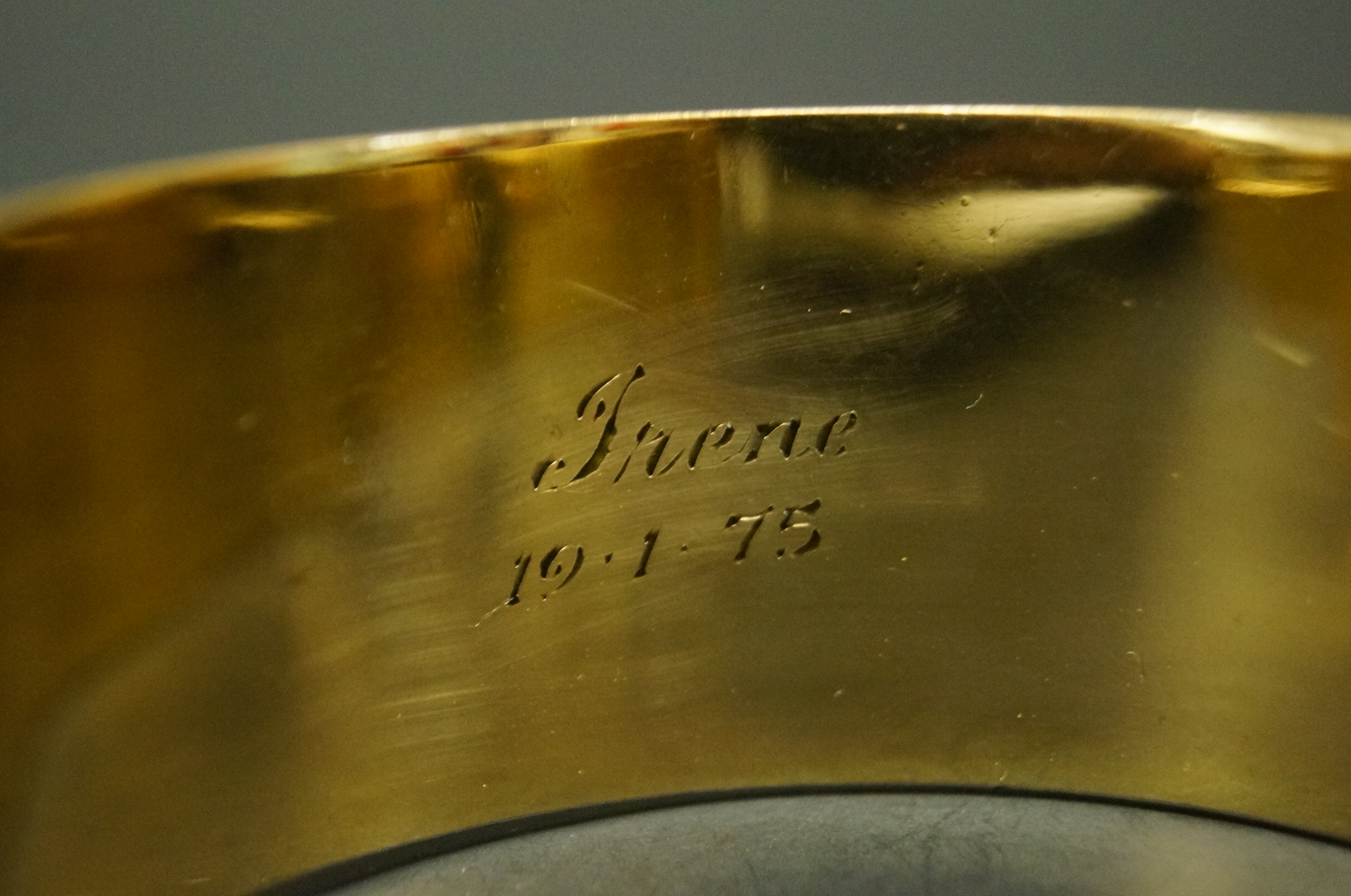 Collection of Etched Gold Filled Bangle Bracelets