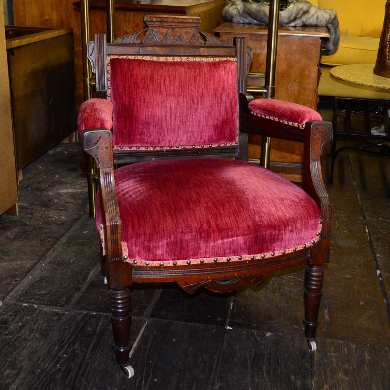 Mahogany Eastlake Armchair Circa 1890's