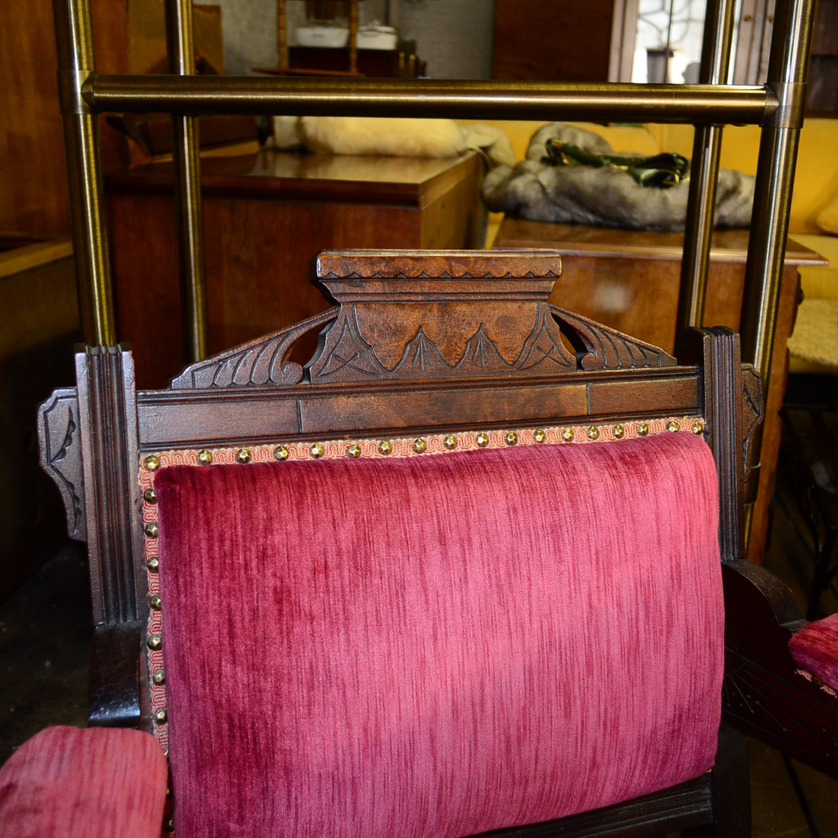 Mahogany Eastlake Armchair Circa 1890's