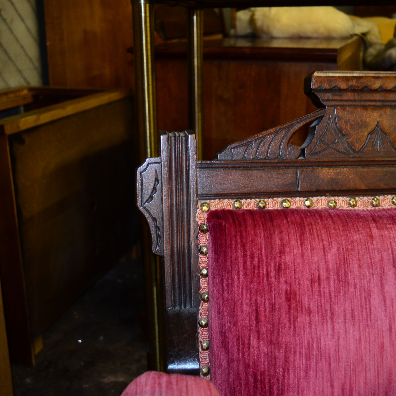 Mahogany Eastlake Armchair Circa 1890's