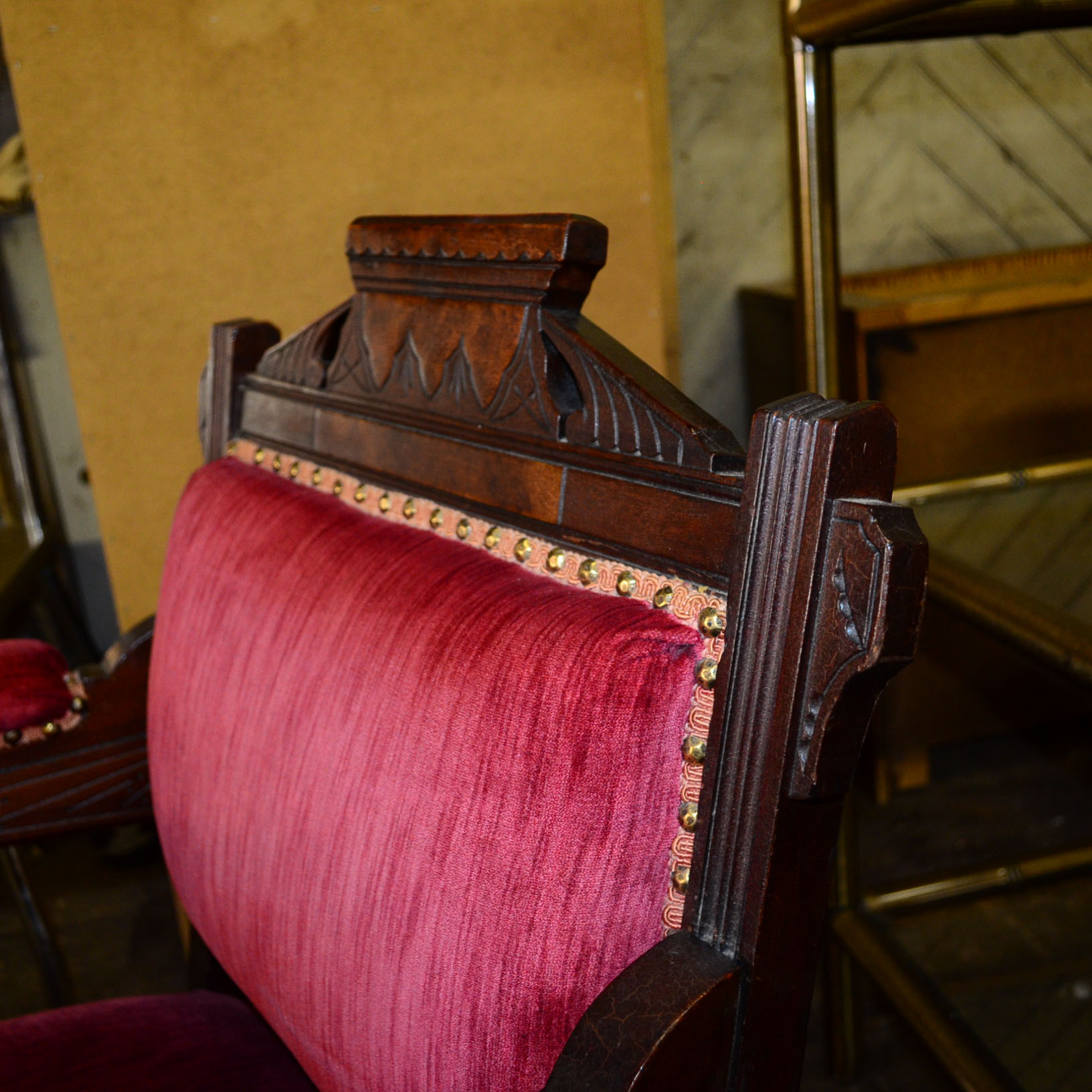 Mahogany Eastlake Armchair Circa 1890's