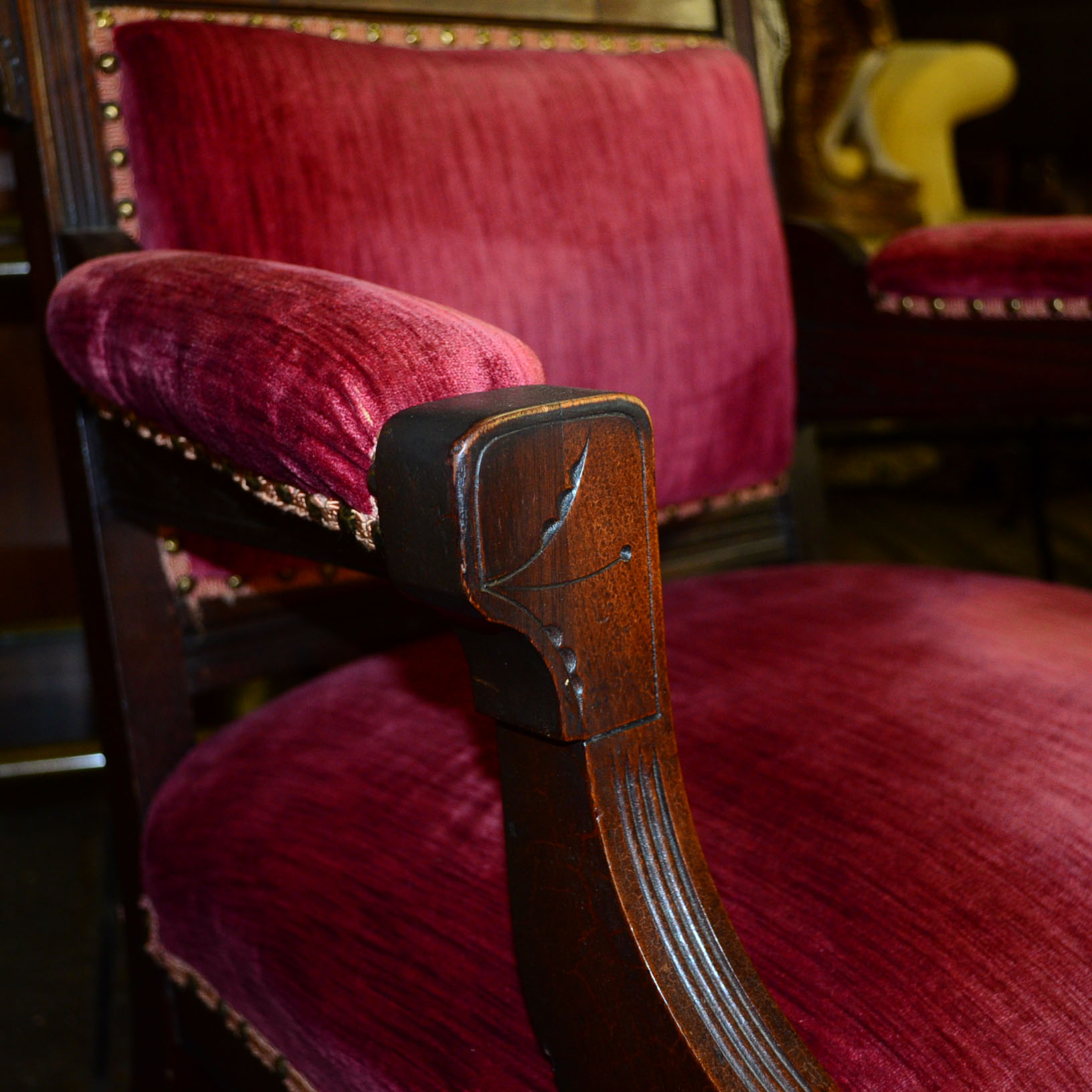Mahogany Eastlake Armchair Circa 1890's