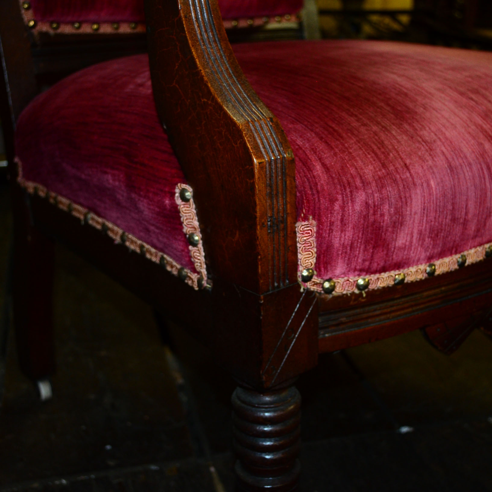 Mahogany Eastlake Armchair Circa 1890's