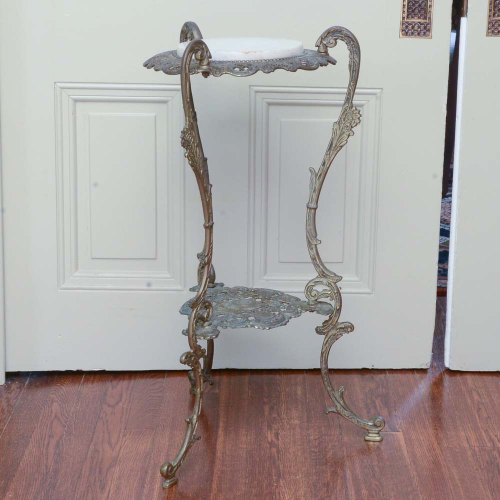 Antique Brass Fern Stand