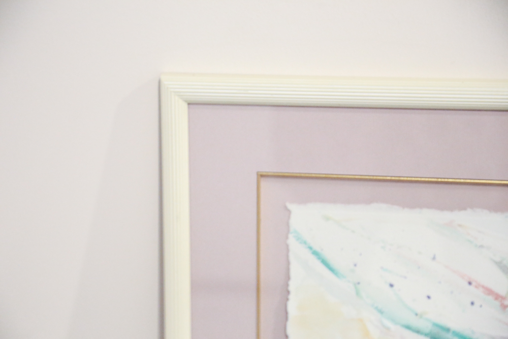 Framed Mixed Media Watercolor Collage Triptych