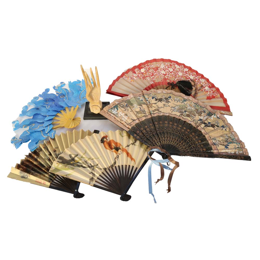Collection of Asian Paper Fans