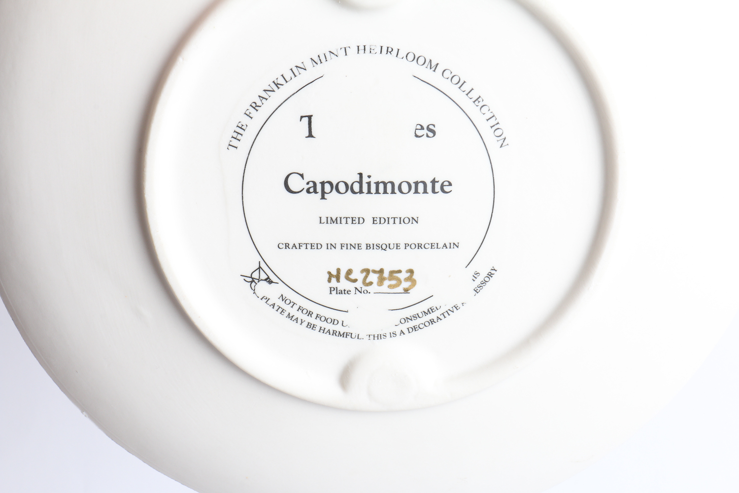 The Franklin Mint Heirloom Collection Plate