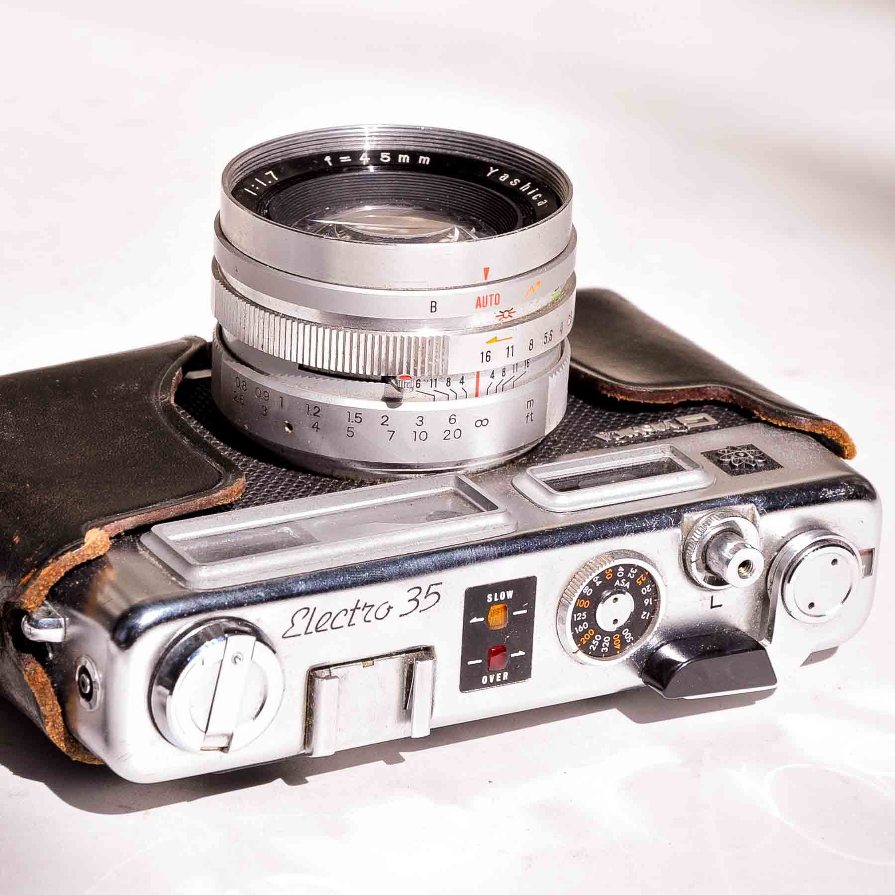 Vintage Yashica Electro 35 Camera in Leather Case
