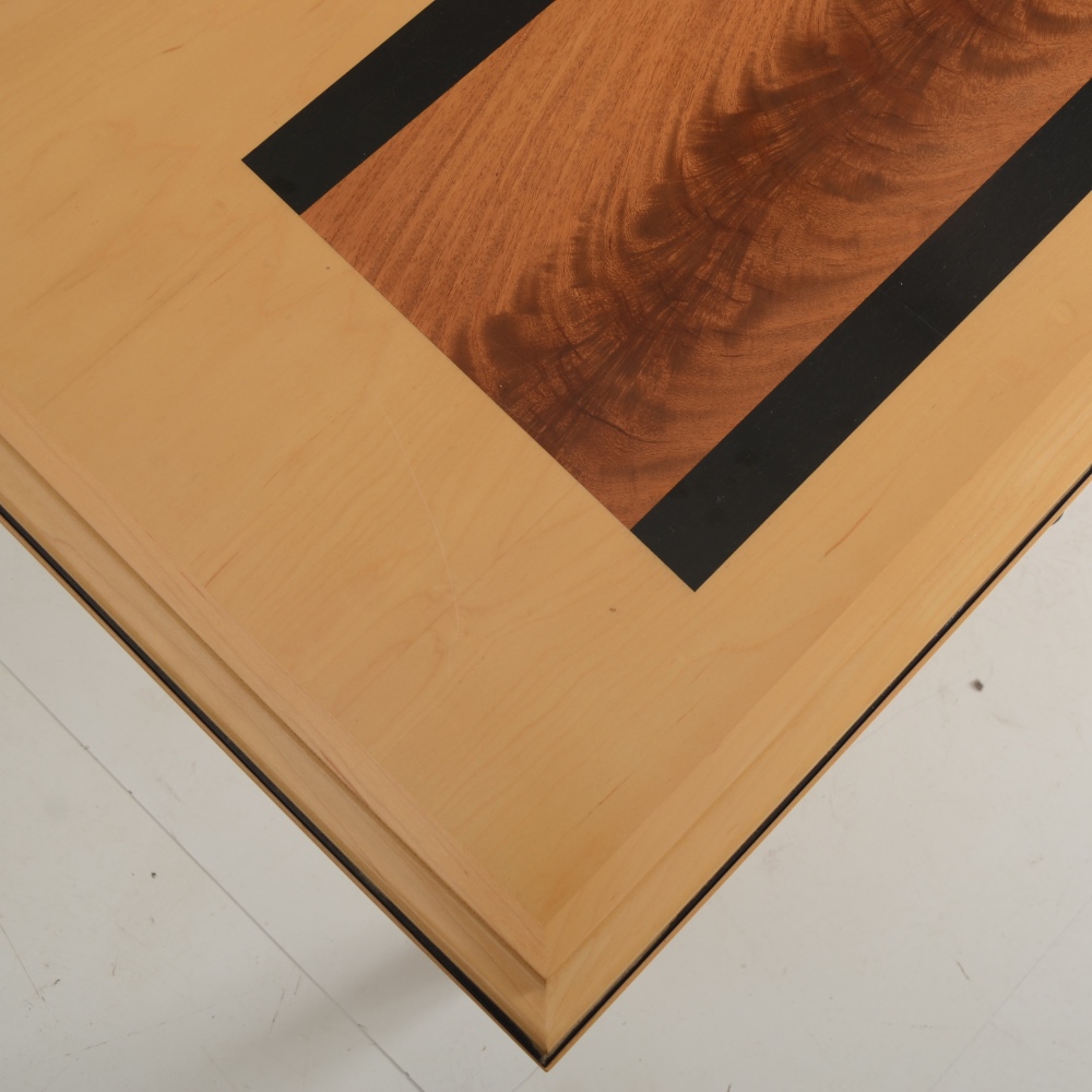 Limited Edition Custom Maple Desk and Credenza by Kaufman Contract