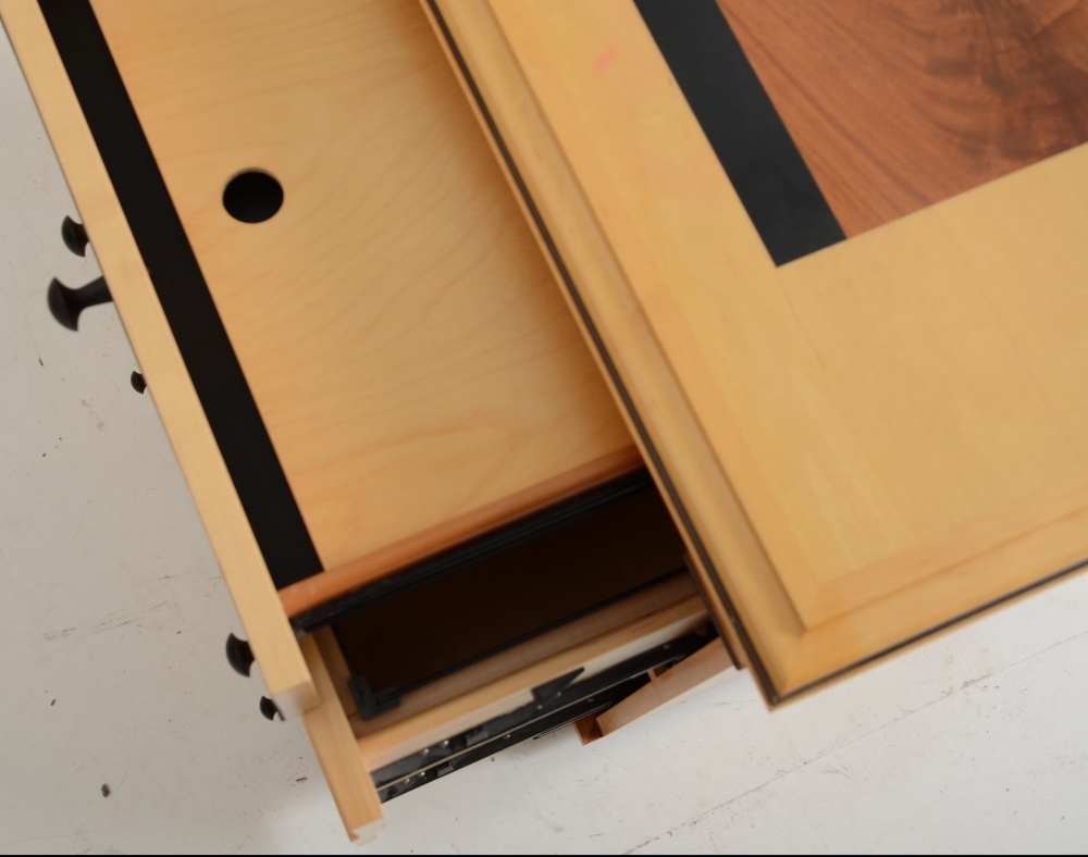 Limited Edition Custom Maple Desk and Credenza by Kaufman Contract