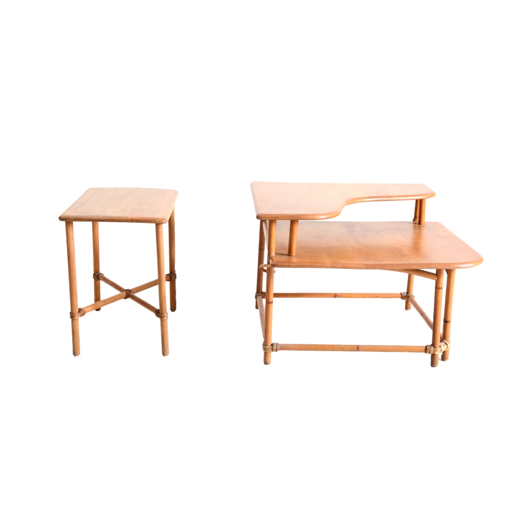 Heywood Wakefield "Ashcraft" Step-Coffee Table and End Table