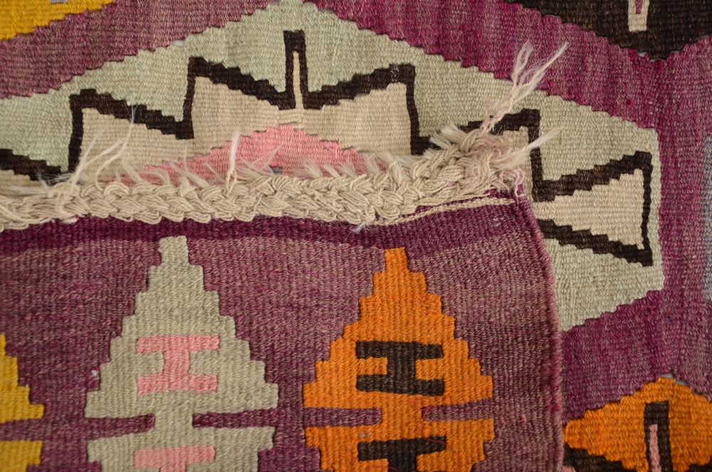 Vintage Turkish Kilim Flat Weave Area Rug