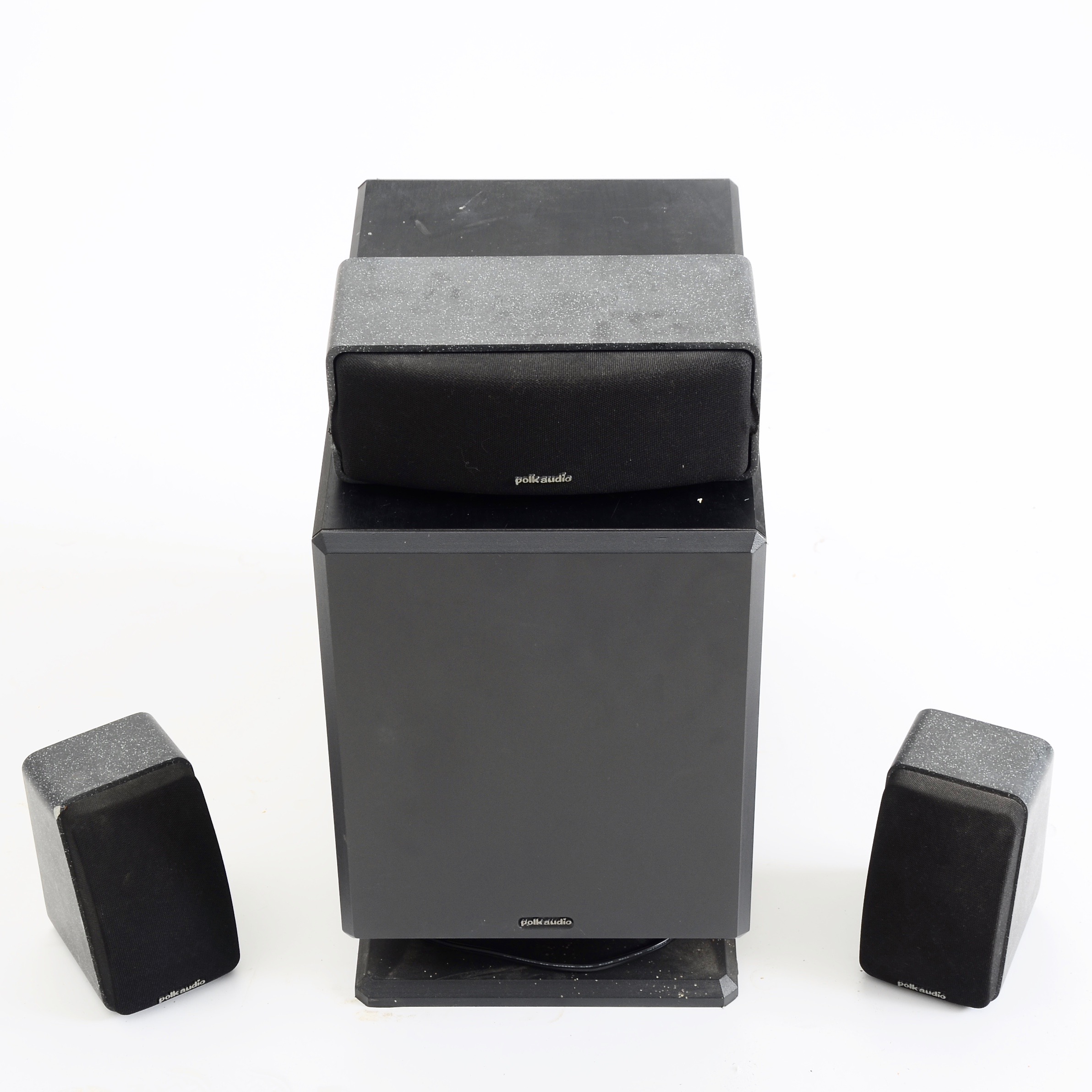 Polk Audio PSW300 Powered Subwoofer and Three Speakers