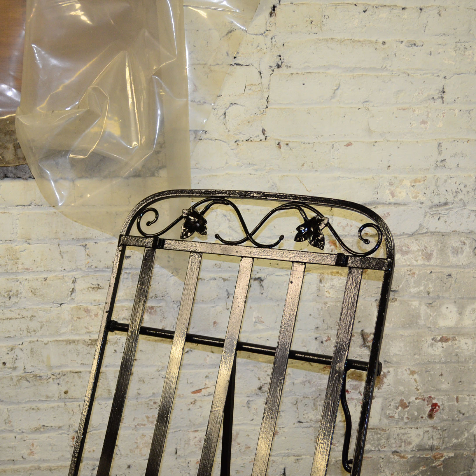 Pair of Cast Iron Lounge Chairs And Ottomans