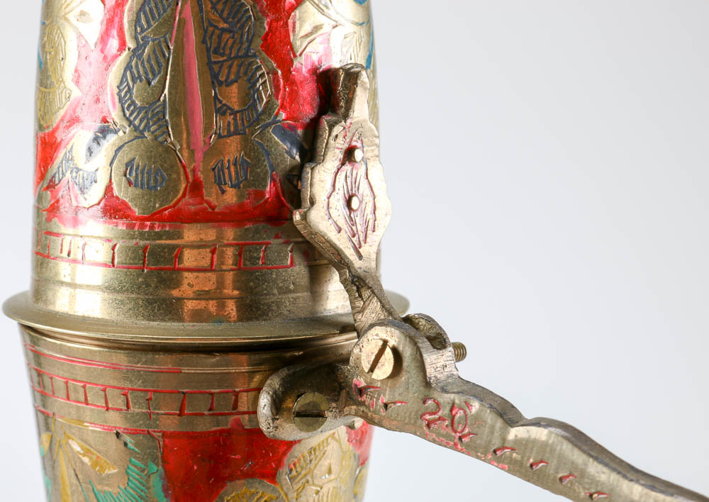 Hand Painted Brass Coffee Pots