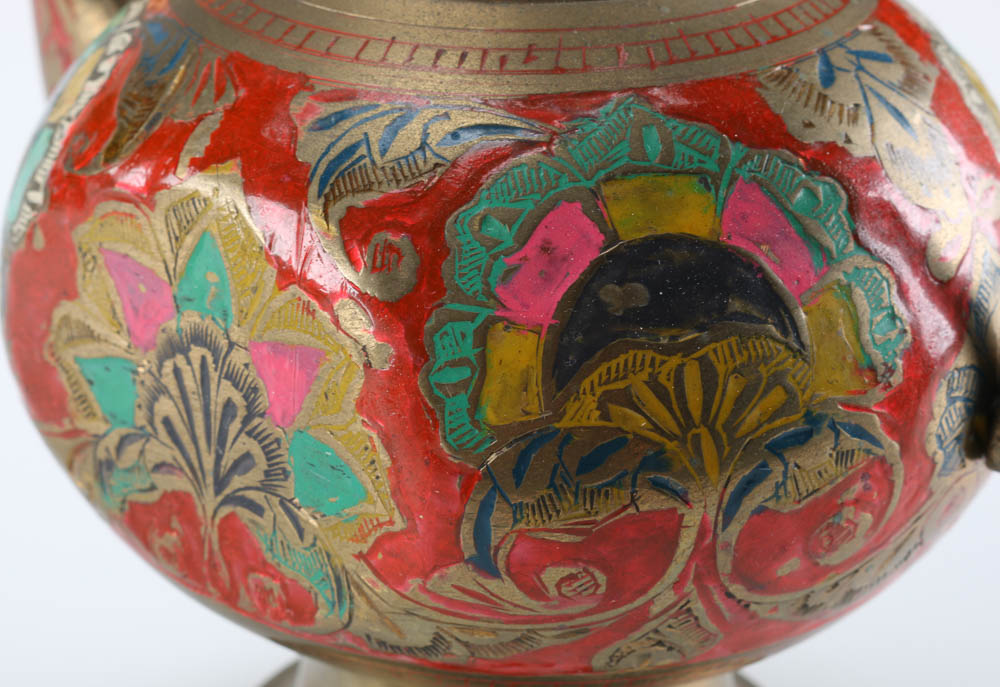 Hand Painted Brass Coffee Pots