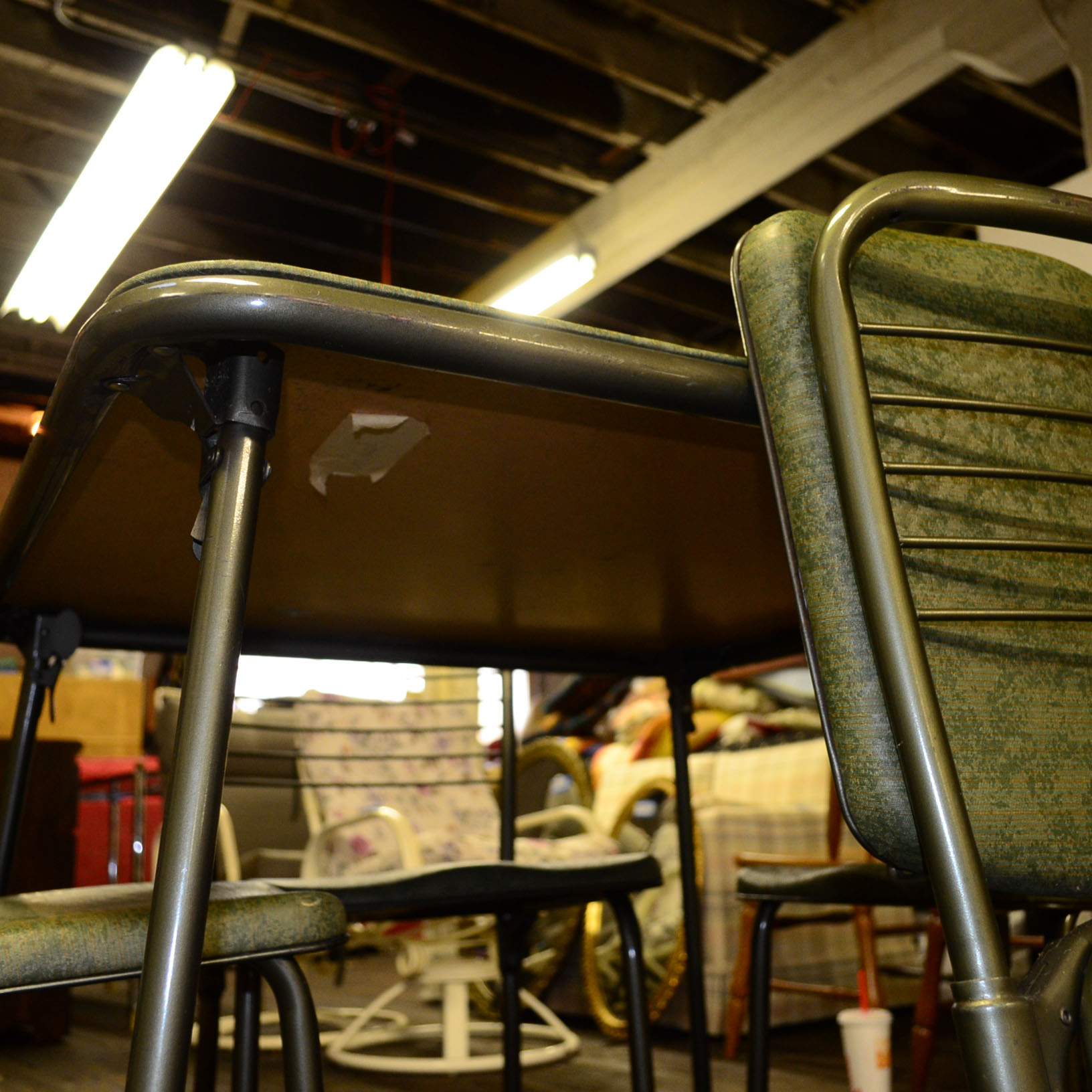 Vintage Costco Folding Table & Chairs
