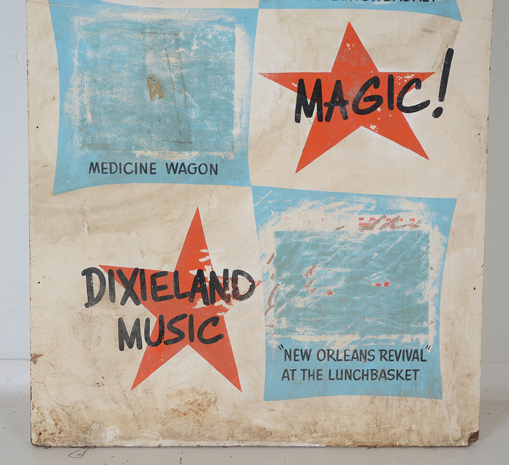 Vintage 1930s Coney Island Wooden Hand-Painted Sign