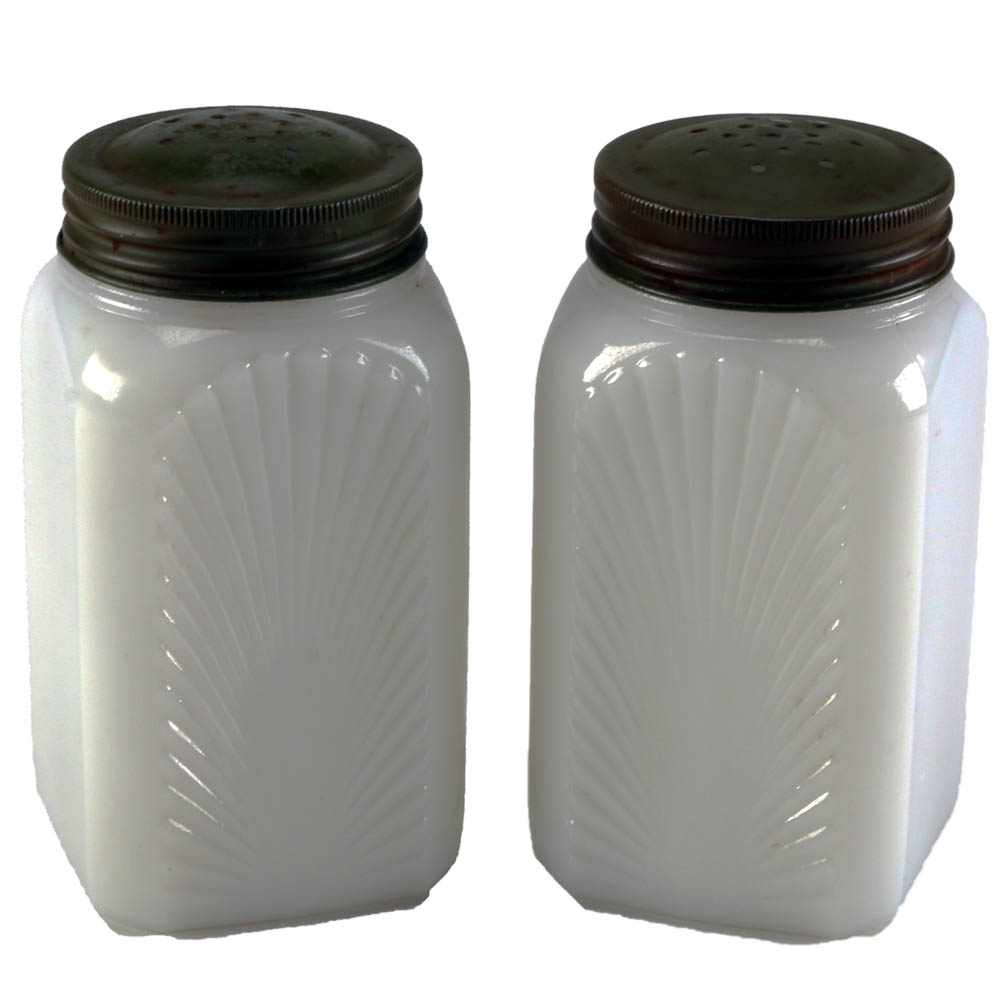 Vintage Milk Glass Shakers