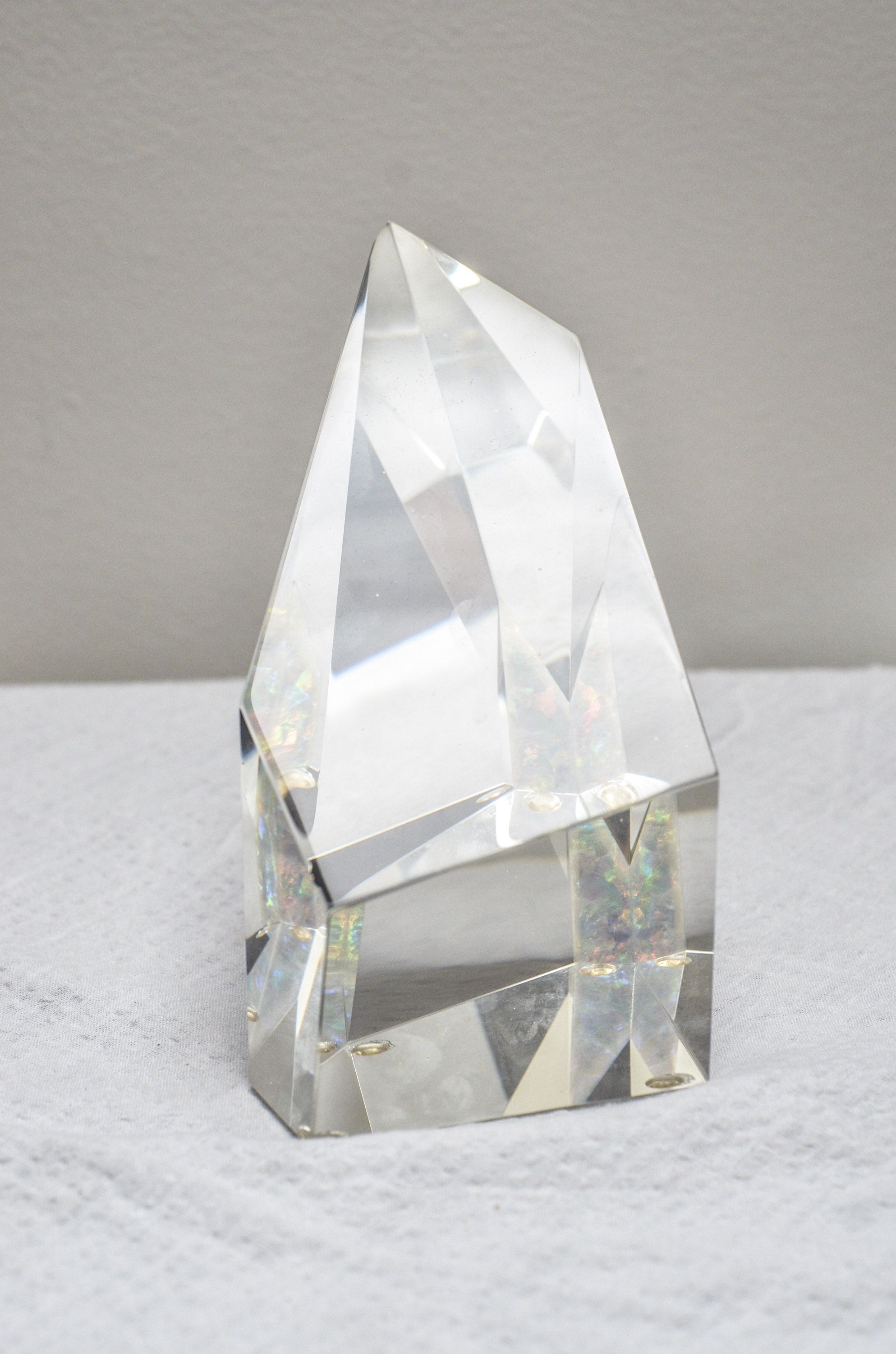 Pavel Tomecko Optical Glass and Opal Sculpture