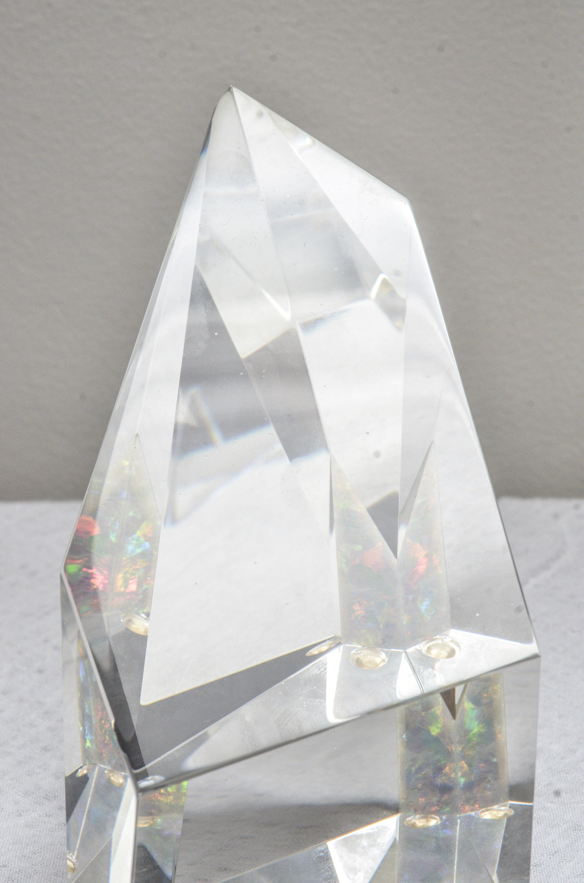 Pavel Tomecko Optical Glass and Opal Sculpture