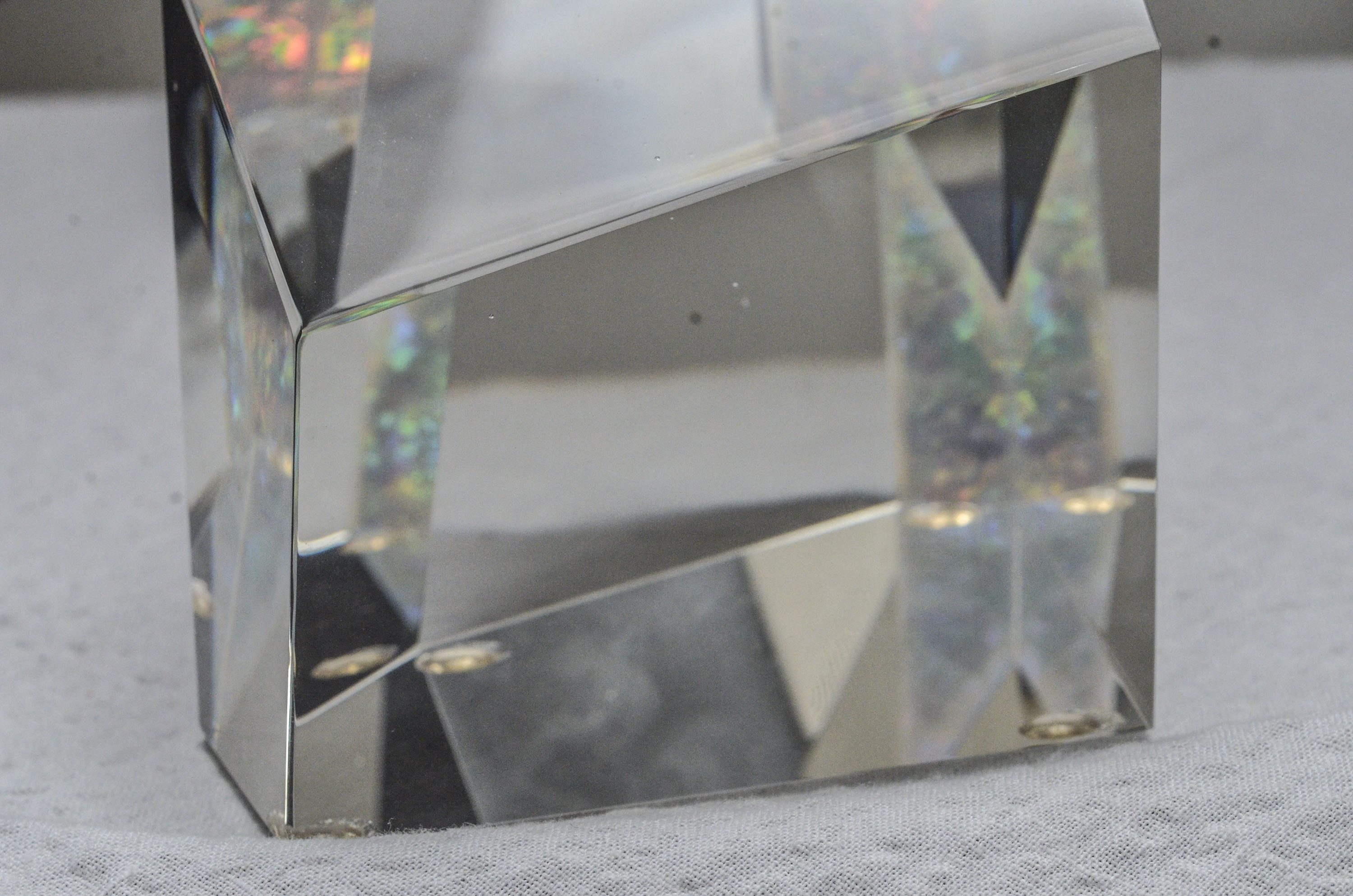 Pavel Tomecko Optical Glass and Opal Sculpture