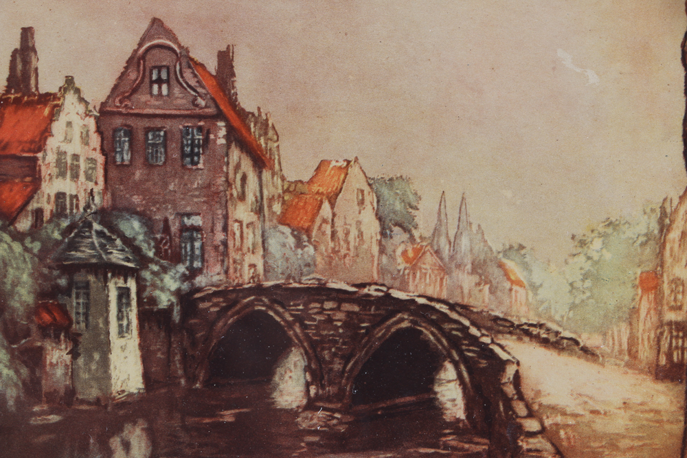 "Pont Gothique" Offset Lithograph Print