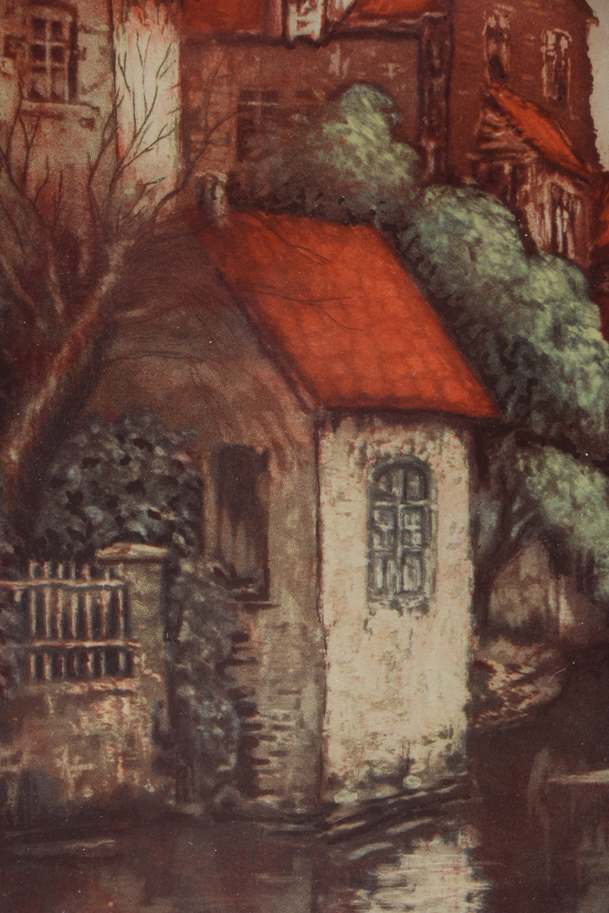 "Pont Gothique" Offset Lithograph Print