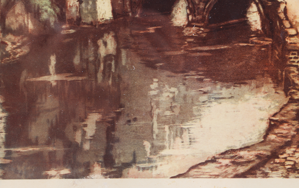 "Pont Gothique" Offset Lithograph Print