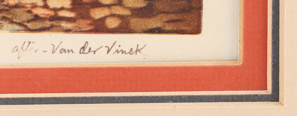 "Pont Gothique" Offset Lithograph Print