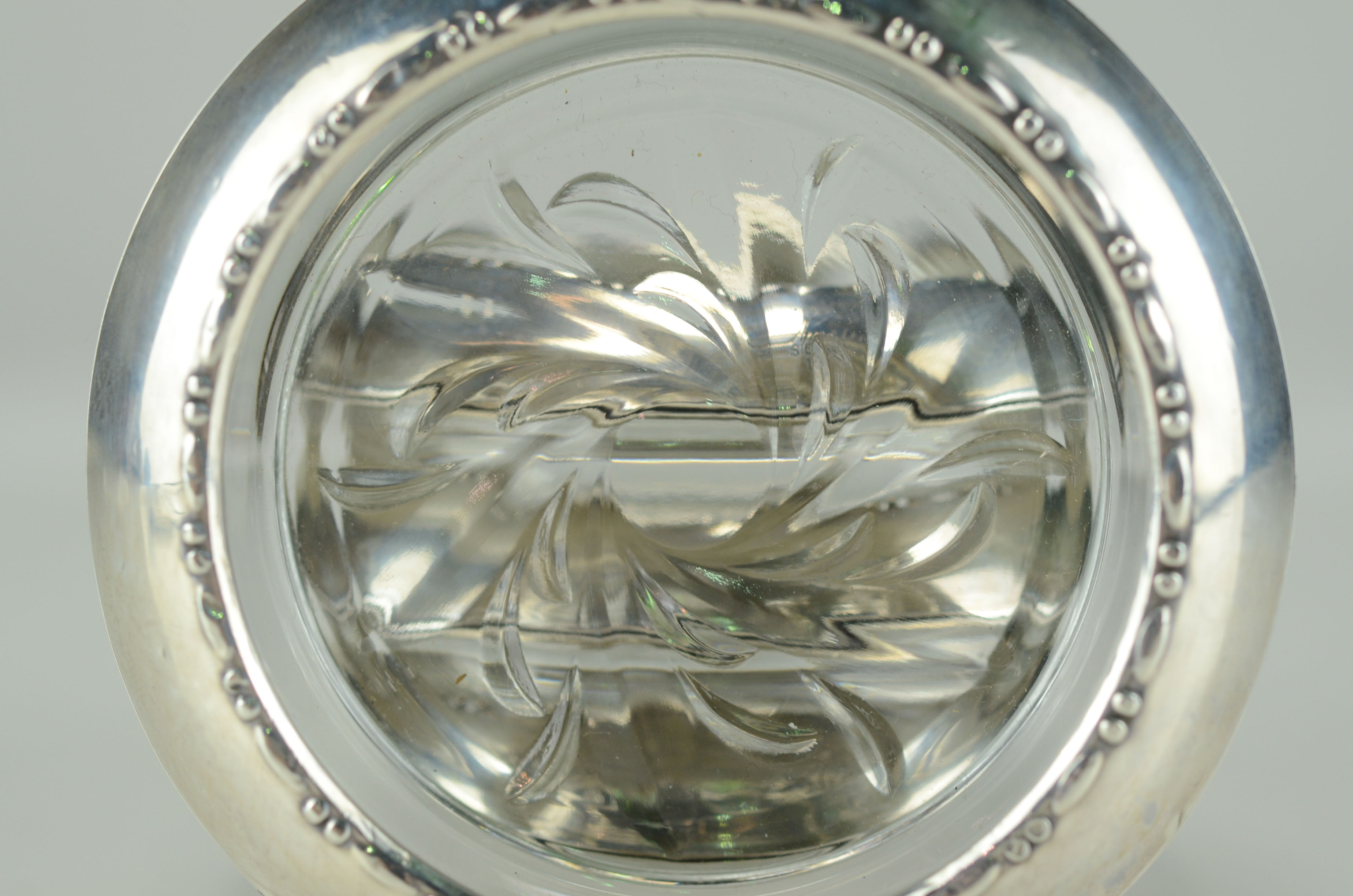 Sterling and Glass Coasters from Amston