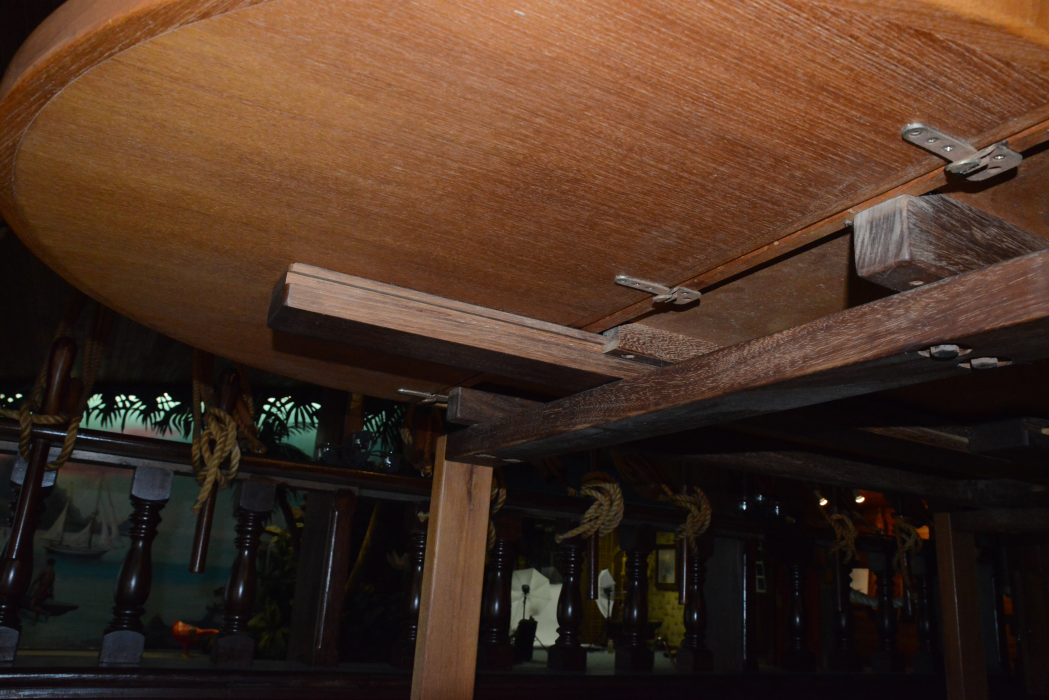 Tile Inlay Teak Dining Table