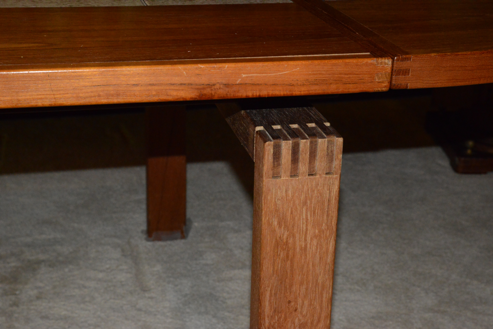 Tile Inlay Teak Dining Table