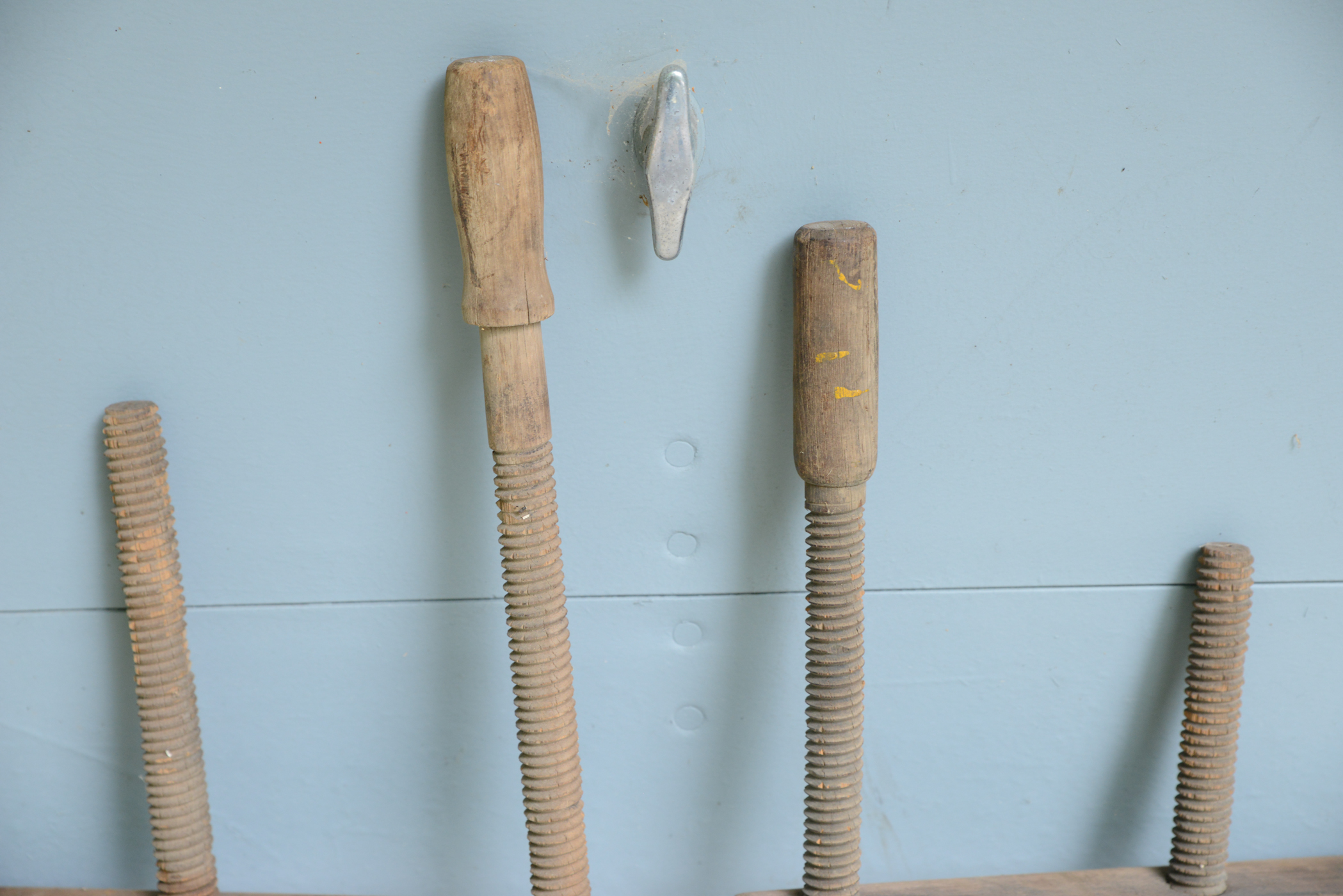 Pair of Vintage Wooden Clamps