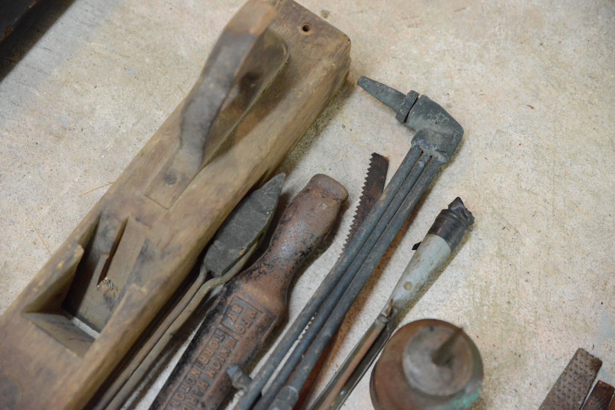 Collection of Vintage Metal and Wood Tools