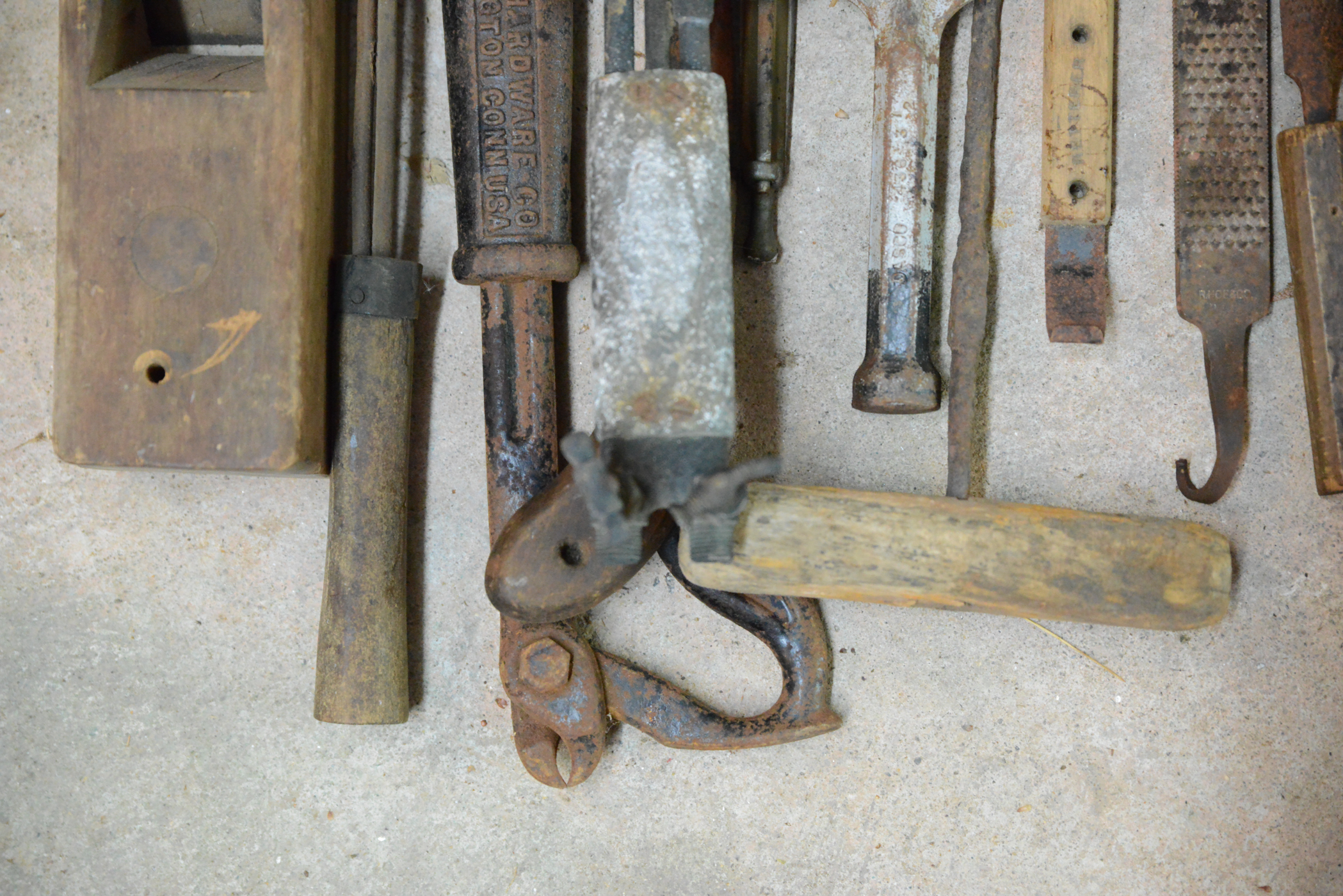 Collection of Vintage Metal and Wood Tools
