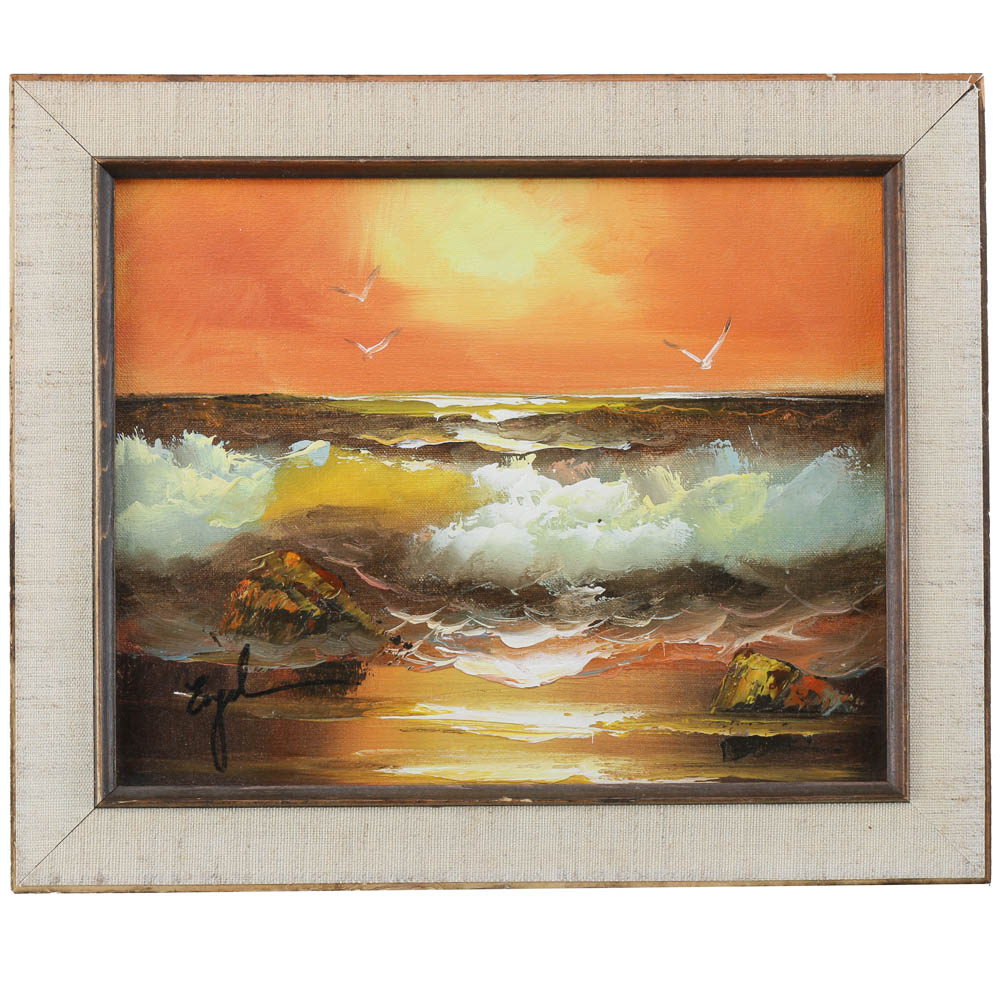 Sunset Seascape Painting