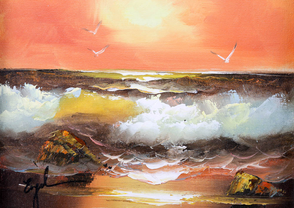 Sunset Seascape Painting