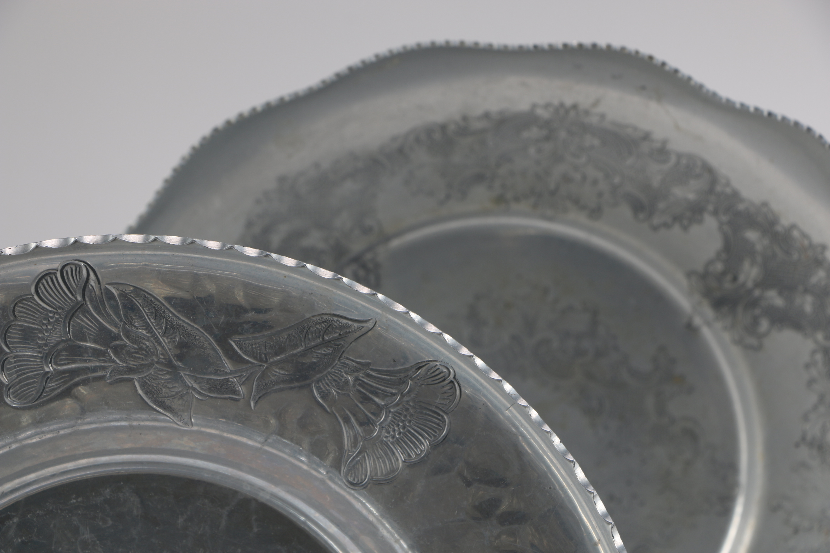 Hammered Aluminum Serving Set