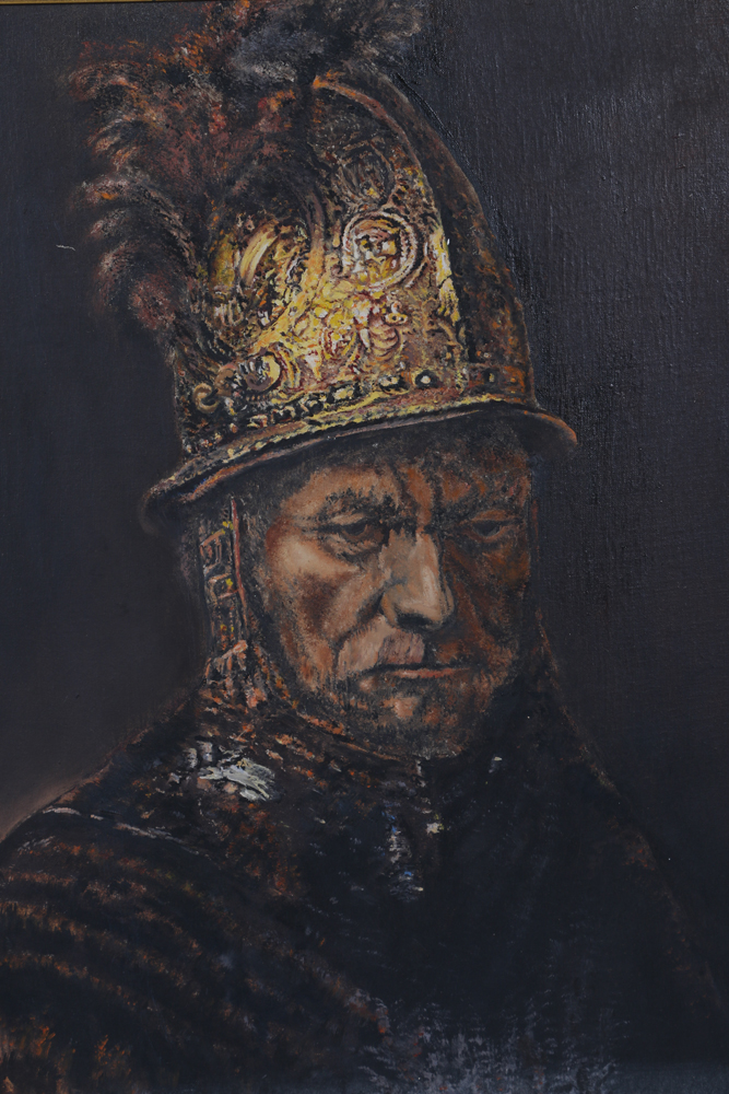 Reproduction of Rembrandt's "Work Man with the Golden Helmet"