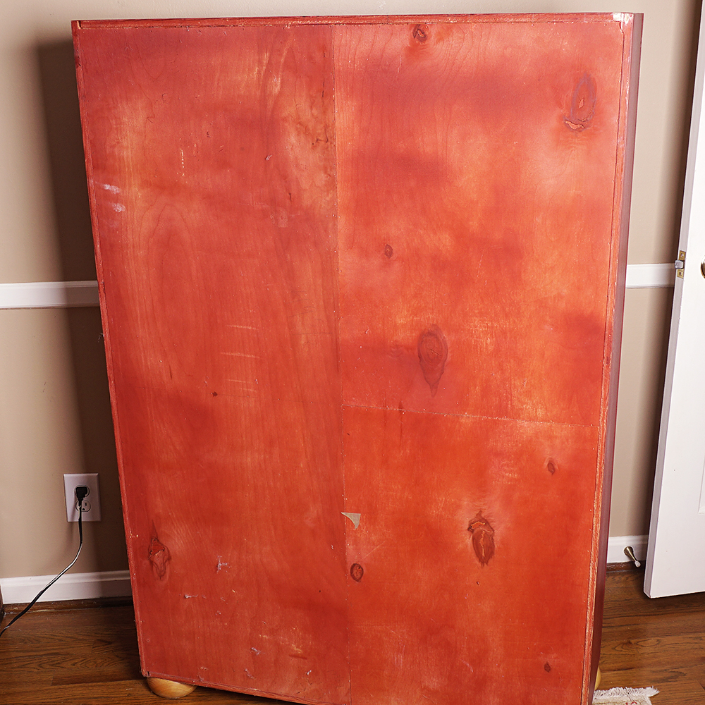 Red Wooden Bookshelf