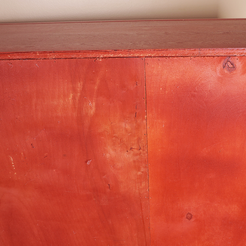 Red Wooden Bookshelf