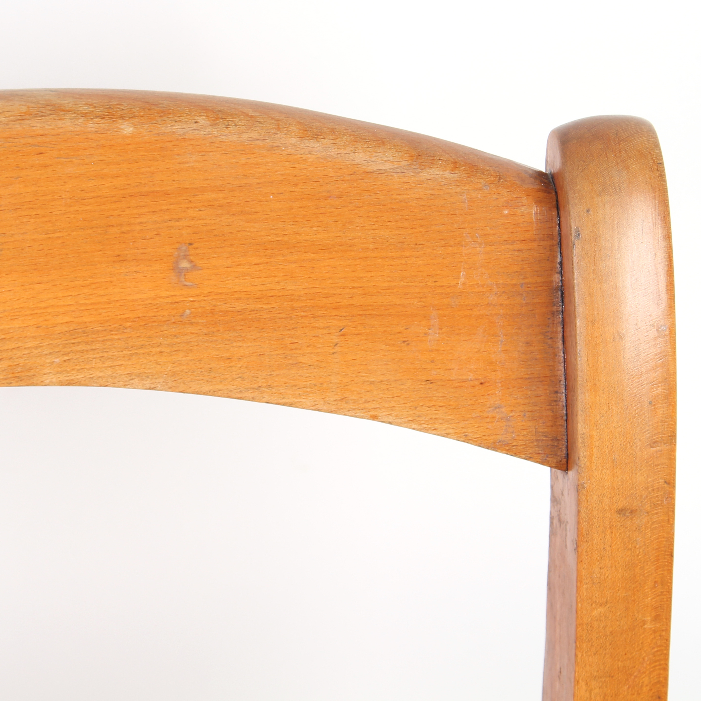 Set of Five Cane Seat Side Chairs