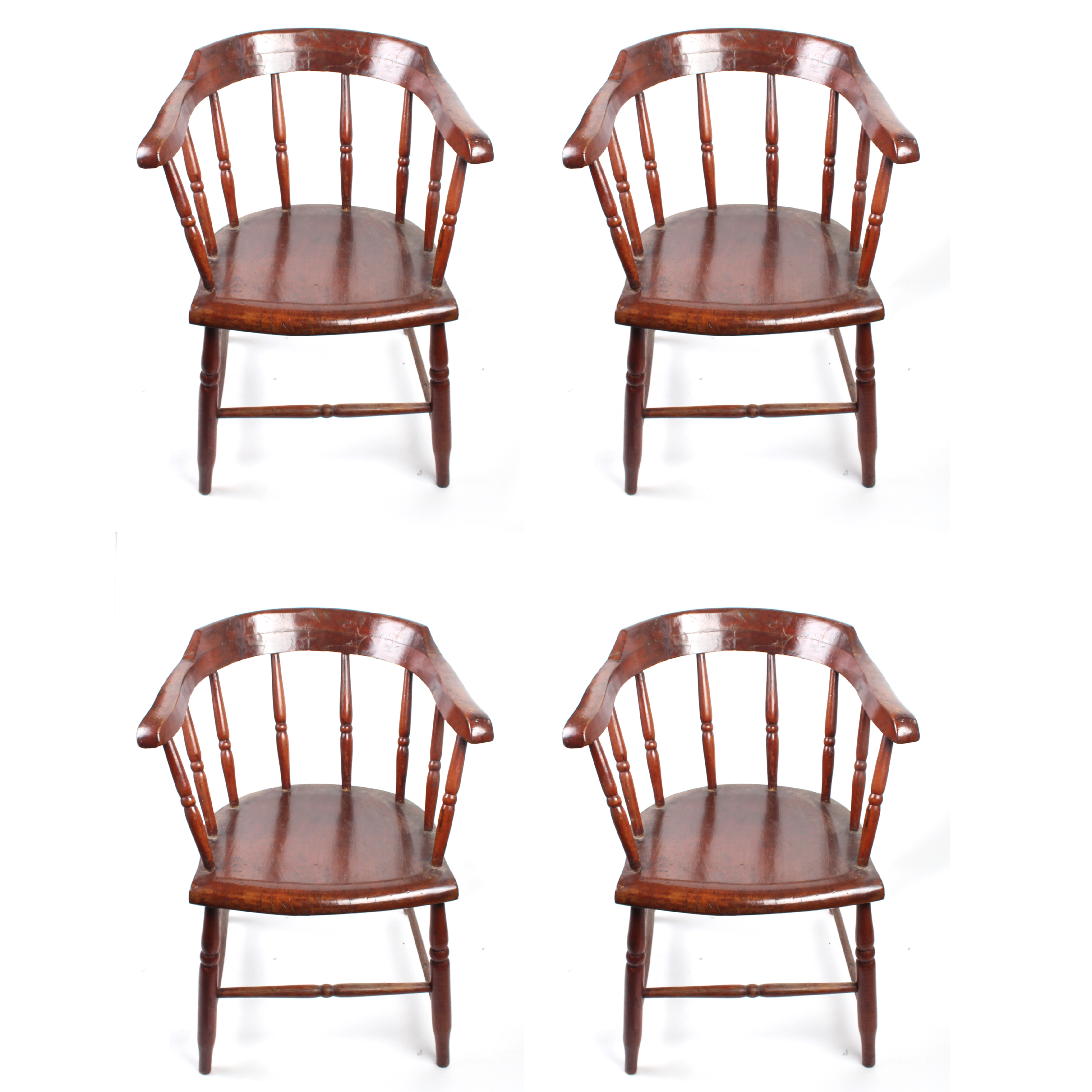 Set of Four Captain's Chairs